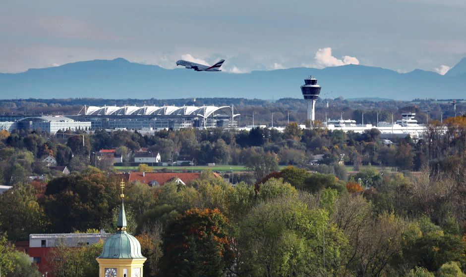 Den Flughafen in der Nähe